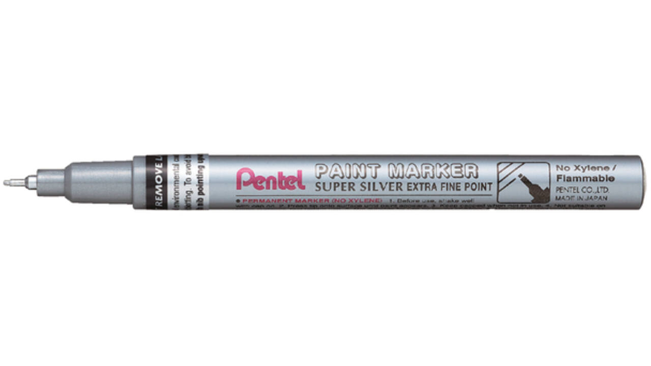 viltstift Pentel MFP10 rond 0.7mm zilver