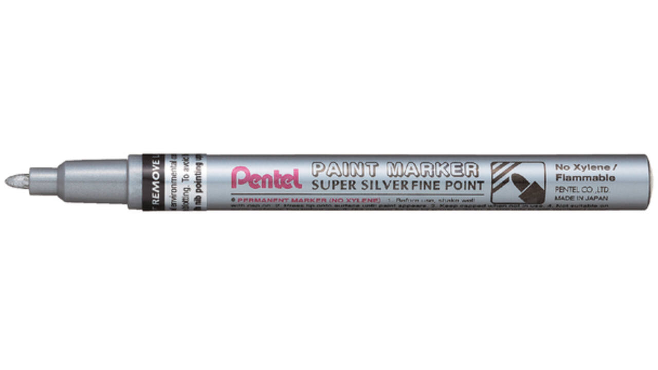 viltstift Pentel MSP10 rond 1.5mm zilver