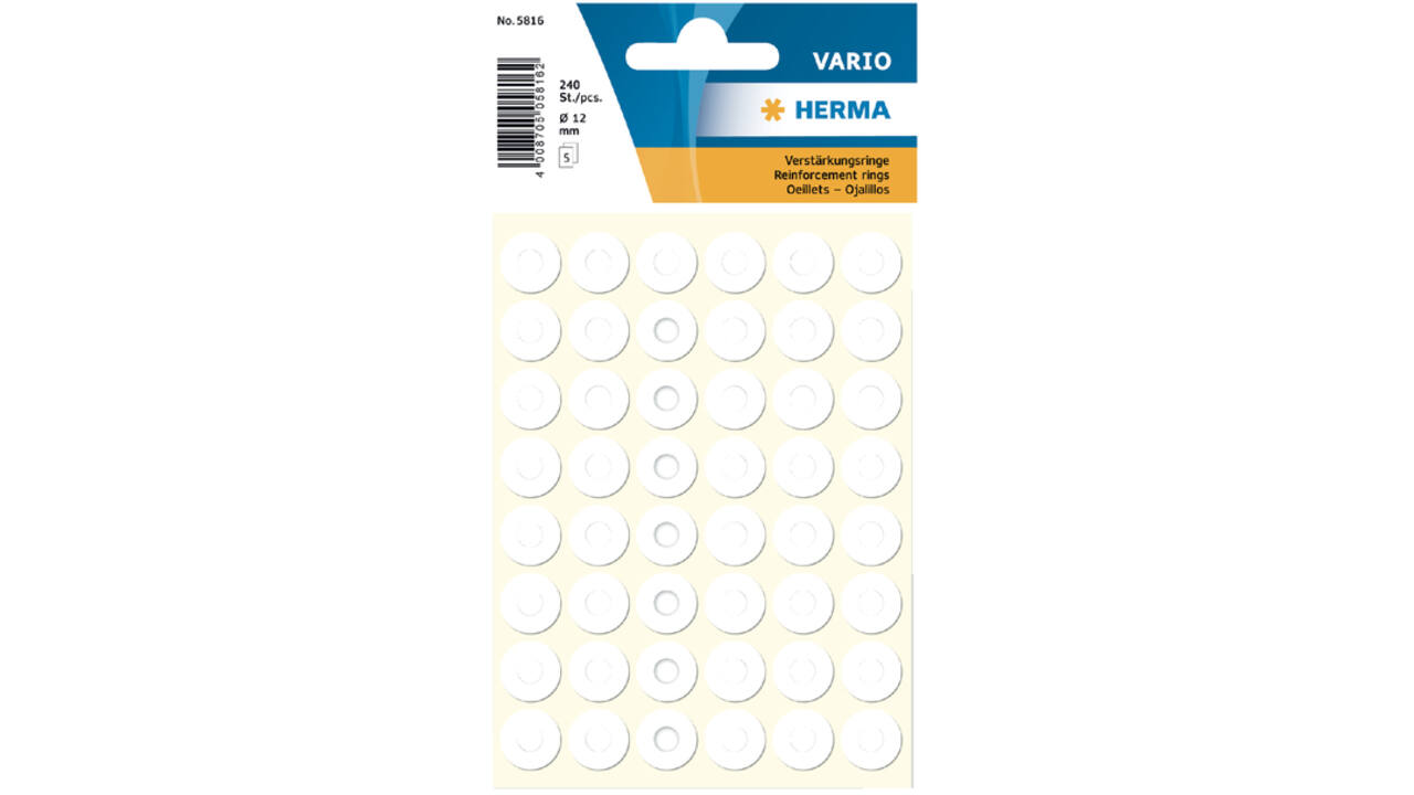 Versterkingsringen HERMA 5816 12mm 240stuks
