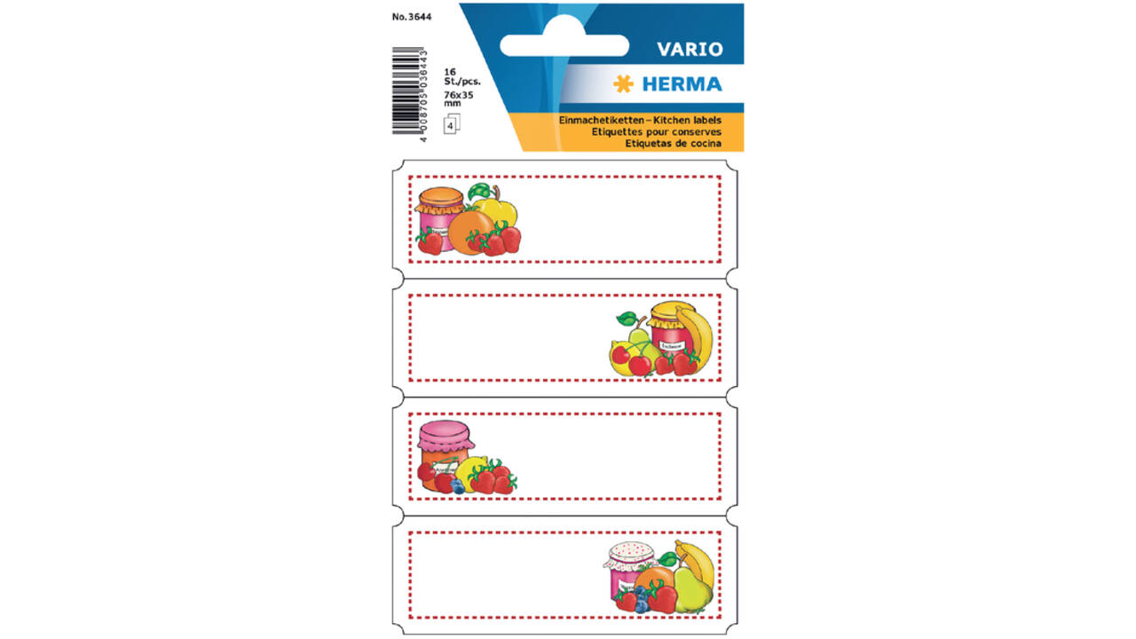 Etiket HERMA 3644 keuken vrucht assortiment