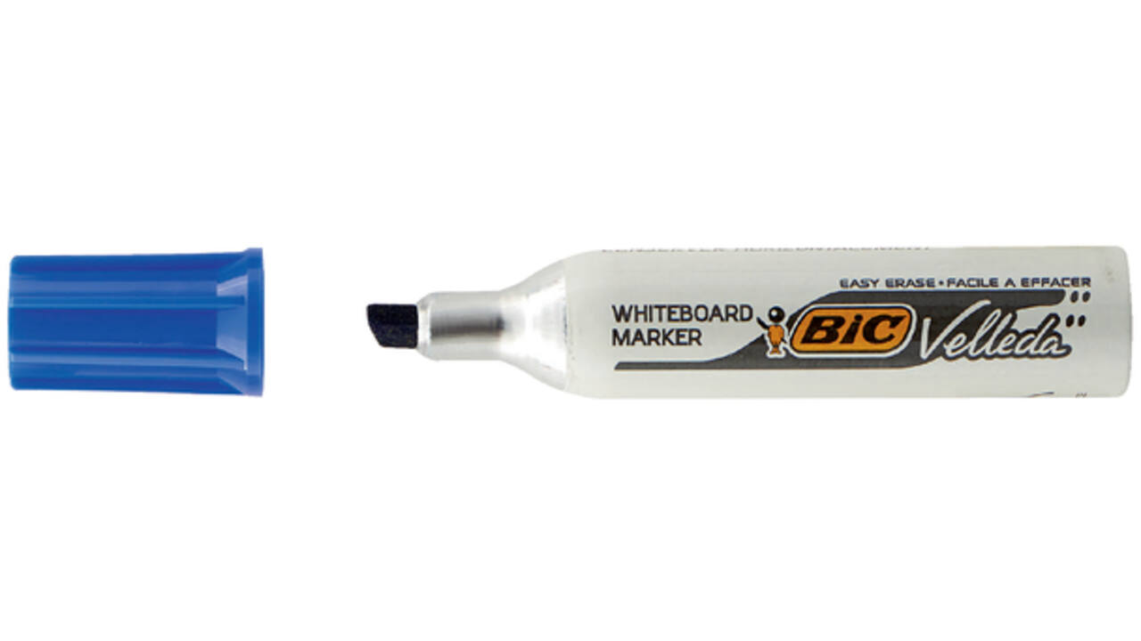 Viltstift Bic Velleda 1781 whiteboard schuin large blauw