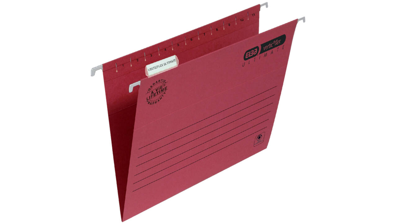Hangmap Elba Verticflex Ultimate A4 V-bodem rood
