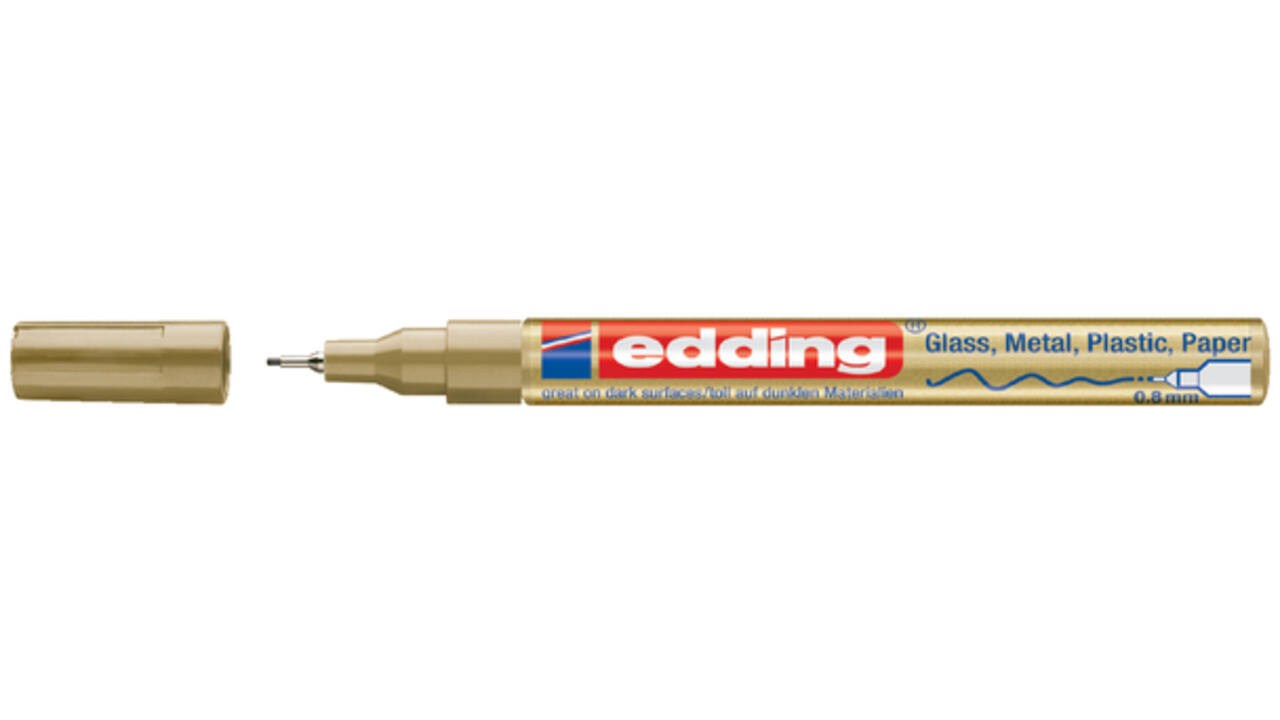 Viltstift edding 780 lakmarker rond 0.8mm goud