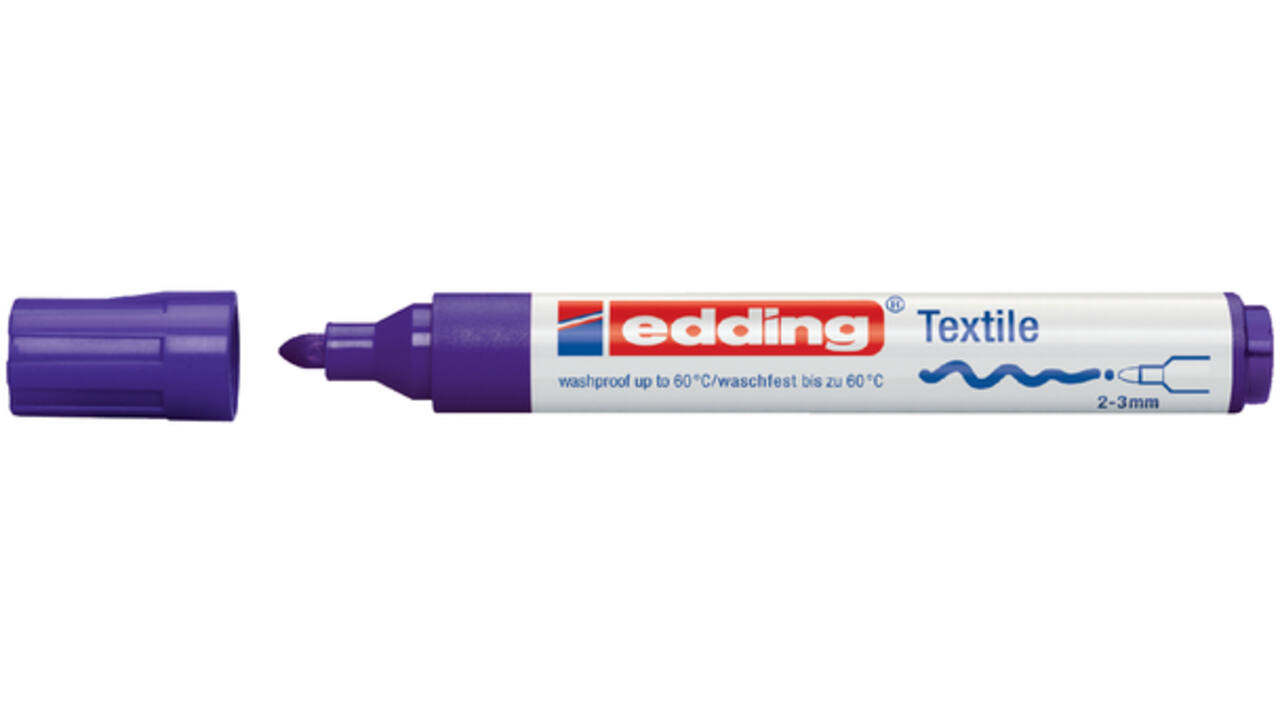 Viltstift edding 4500 textiel rond 2-3mm violet