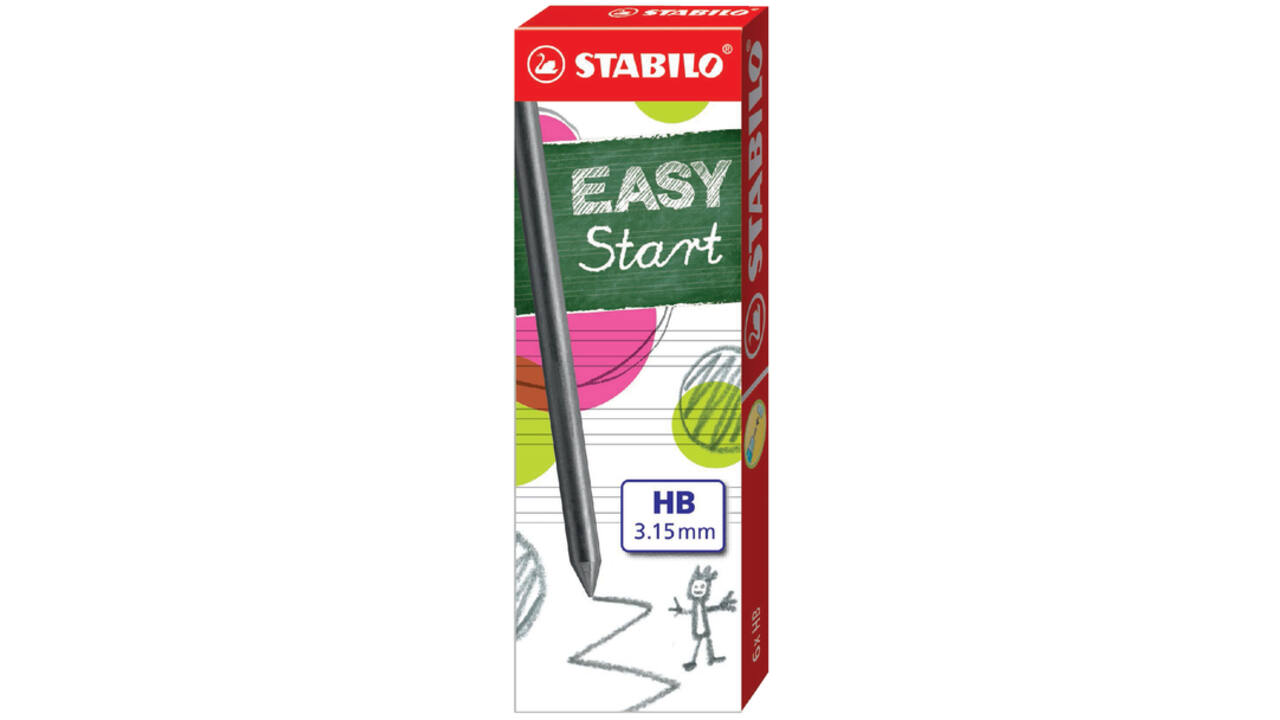 Potloodstift STABILO Easyergo 7890/6 HB 3.15mm doos à 6 stuks