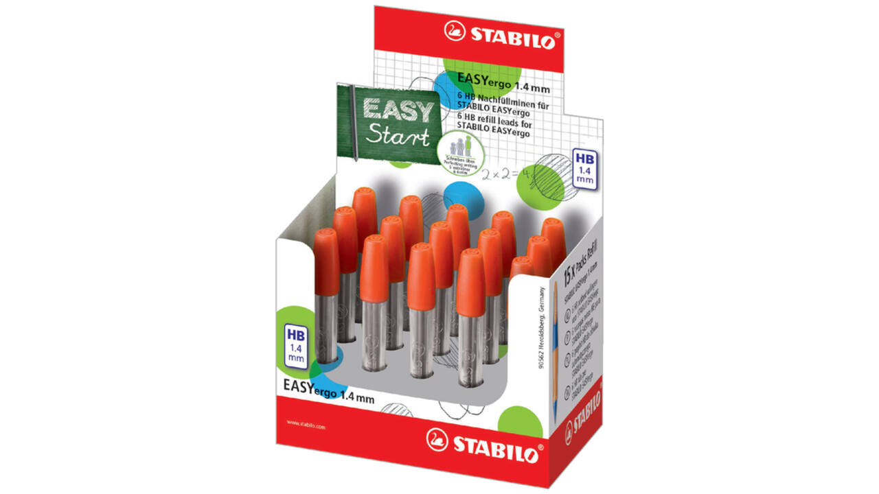 Potloodstift STABILO Easyergo 7880/6 HB1.4mm koker à 6 stuks