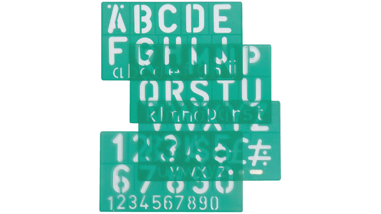 Lettersjabloon Linex hoofletters/letters/cijfers 50mm