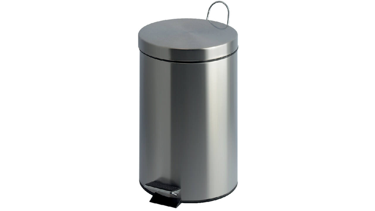 Afvalbak pedaalemmer RVS rond 20 liter