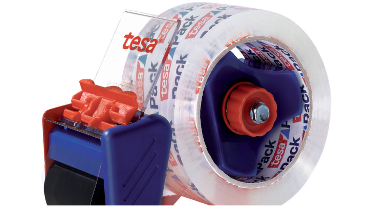 Handdozensluiter Tesa met 2 rollen 66mx50mm transparant