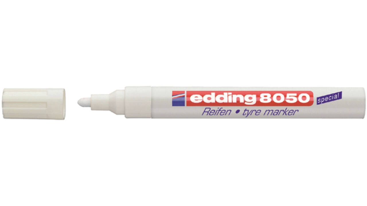 Viltstift edding 8050 banden rond 2-4mm wit