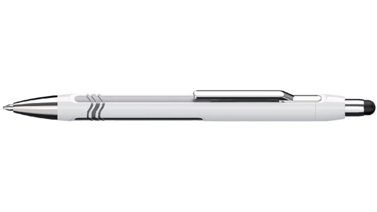 Balpen Schneider stylus Epsilon Touch extra breed wit/zilver
