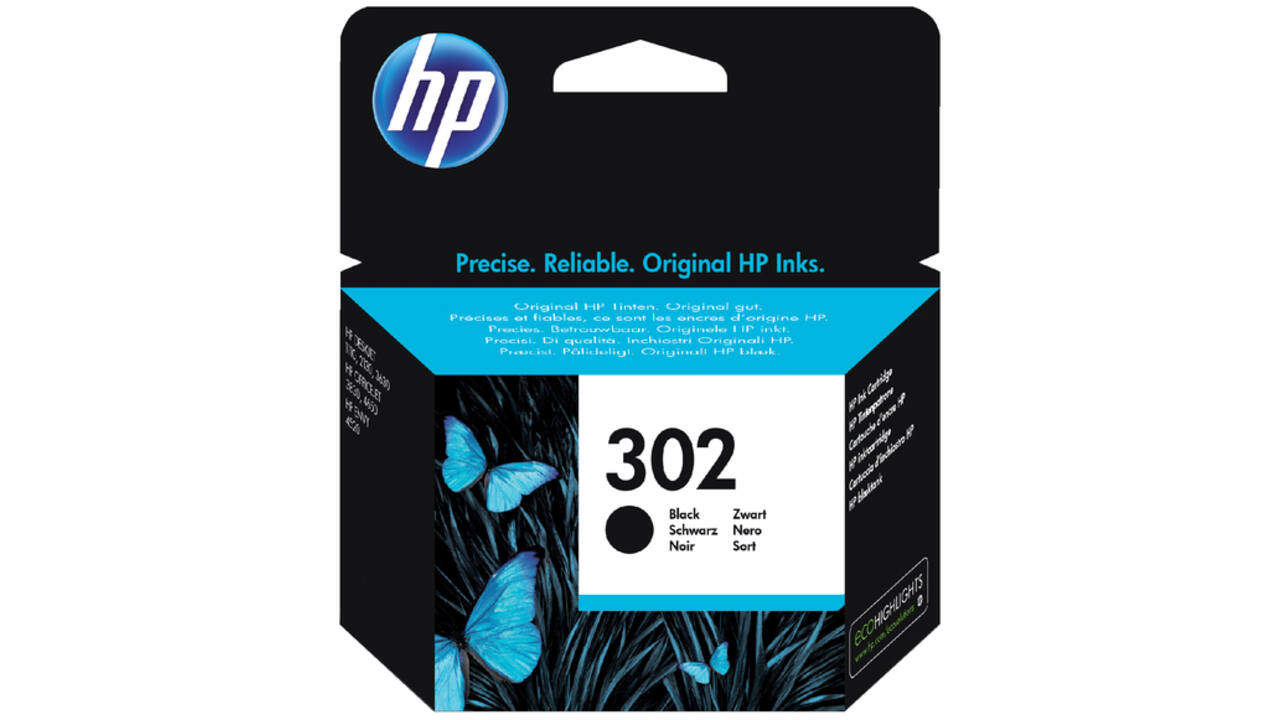 Inktcartridge HP F6U66AE 302 zwart