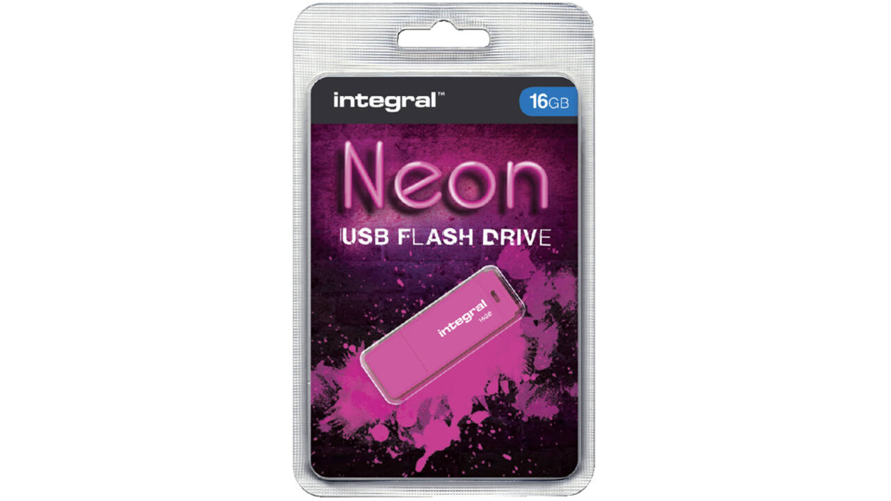 USB-stick 2.0 Integral 16Gb neon roze
