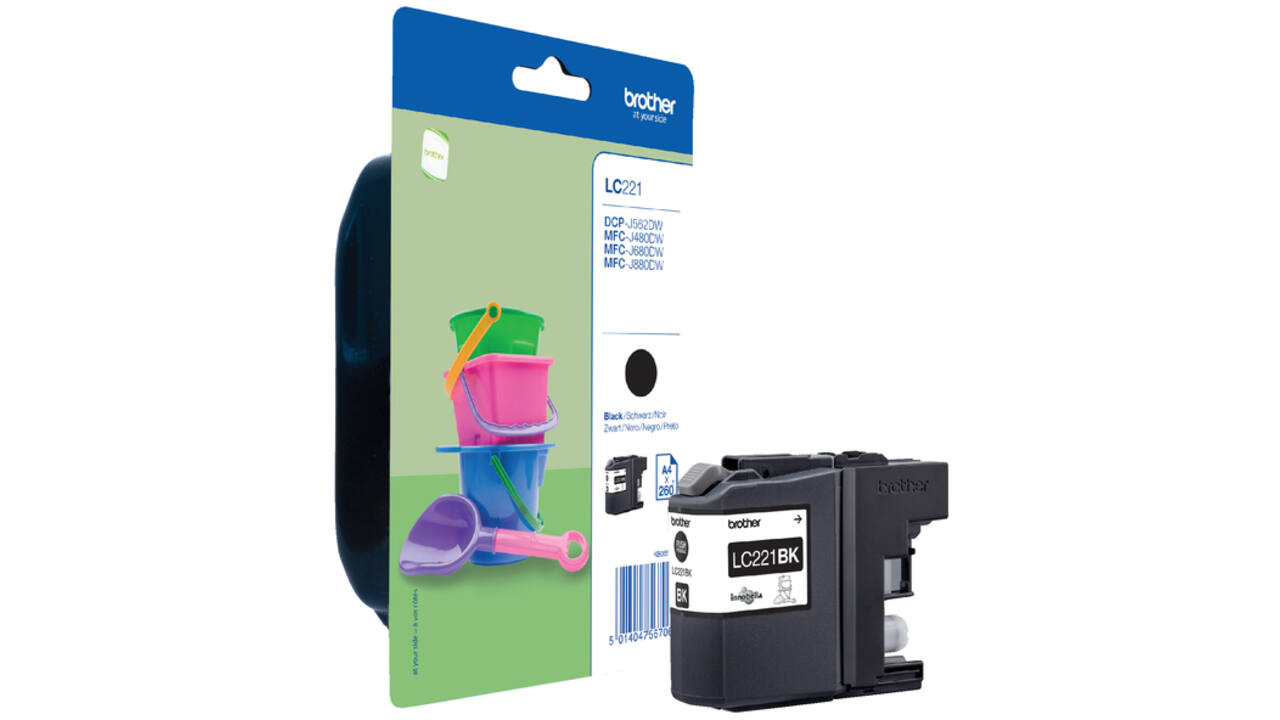 Inktcartridge Brother LC-221BK zwart