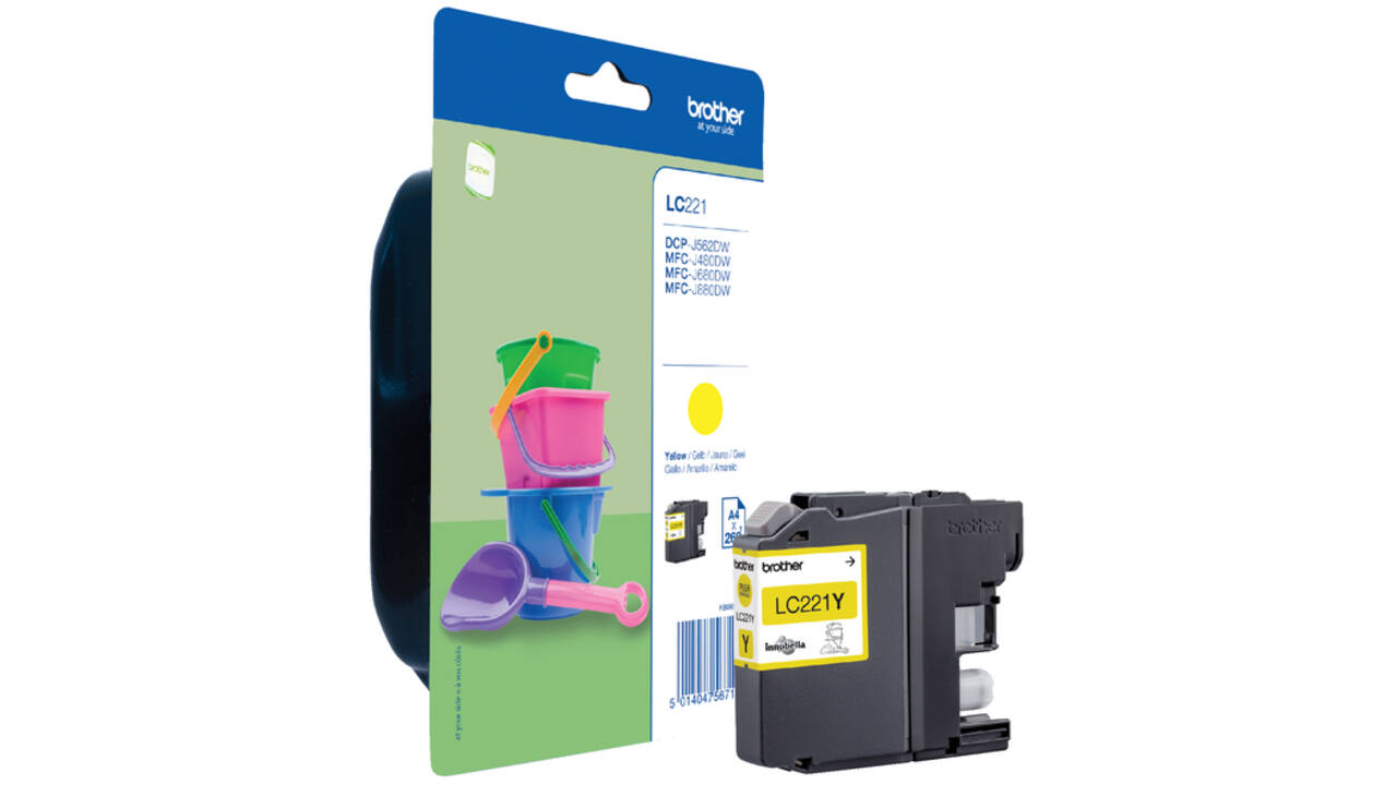 Inktcartridge Brother LC-221Y geel