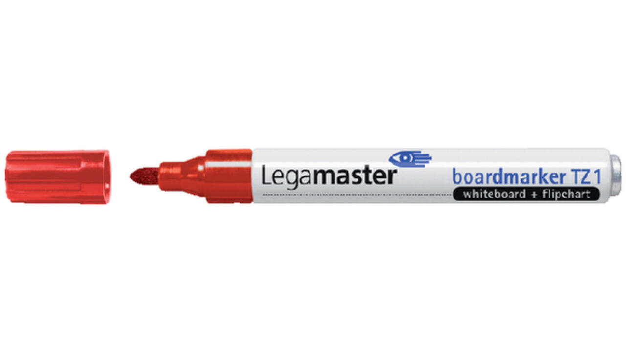 Viltstift Legamaster TZ 1 whiteboard rond 1.5-3mm rood