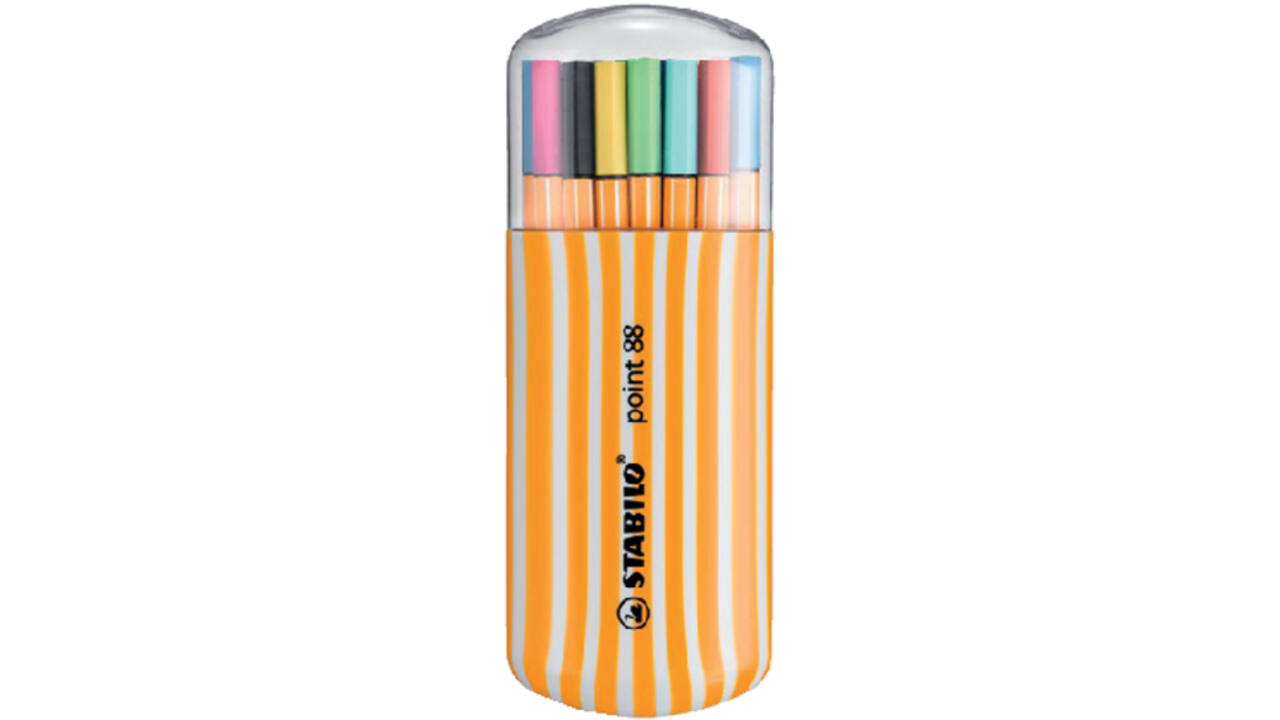 Fineliner STABILO point 88/20 fijn assorti zebra-etui à 20 stuks