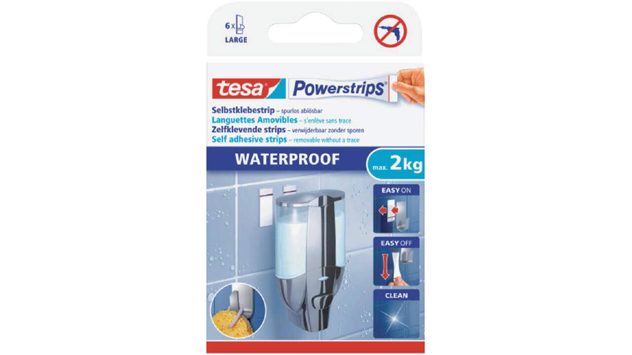 Kleefstrips Powerstrips® waterproof LARGE dubbelzijdig 2kg