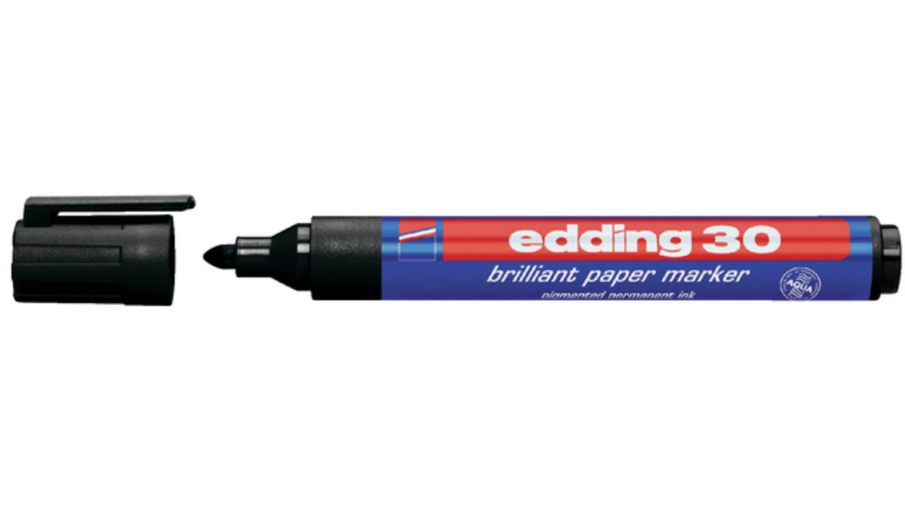 Viltstift edding 30 brilliant rond 1.5-3mm zwart