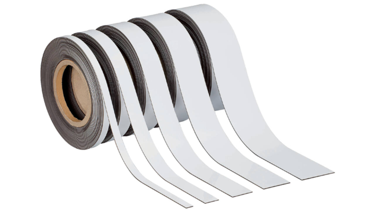 Magneetband MAUL beschrijf- wisbaar 10mx10mmx1mm wit