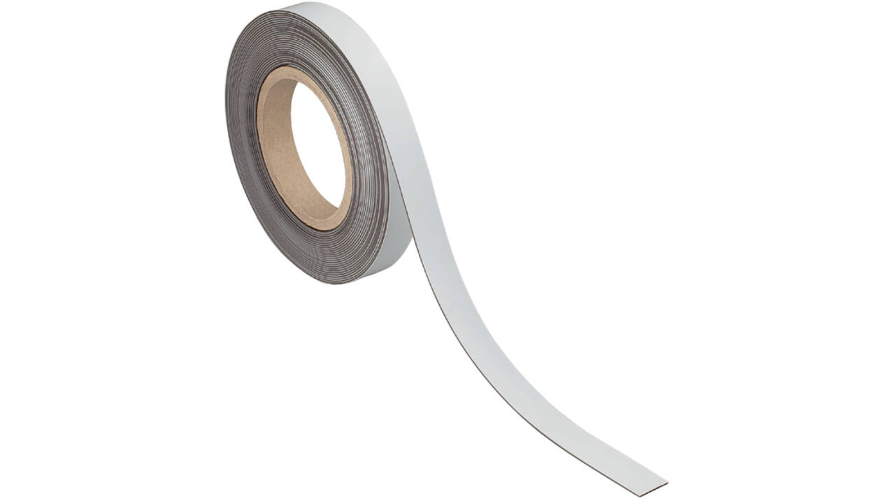 Magneetband MAUL beschrijf- wisbaar 10mx20mmx1mm wit