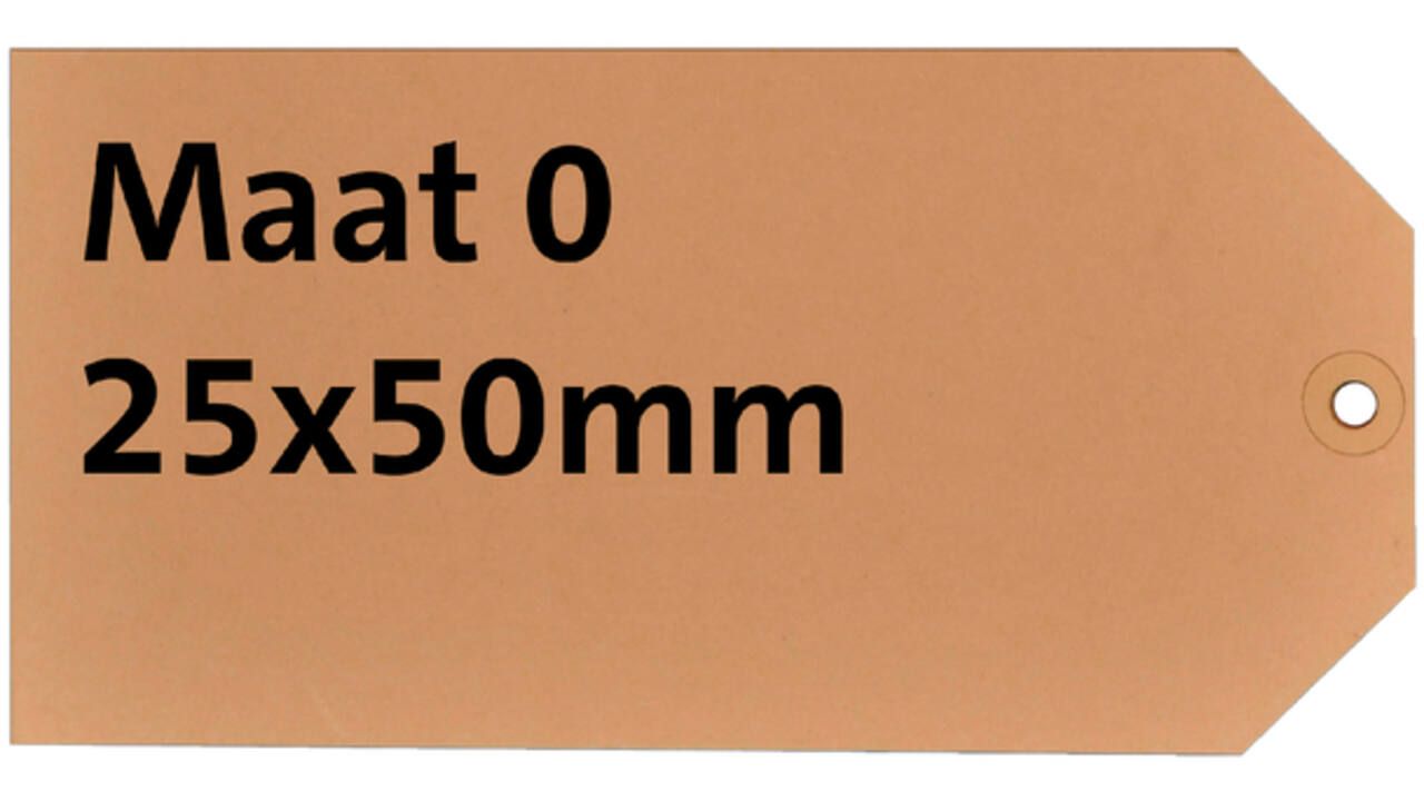 Label HF2 nr0 200gr 25x50mm chamois 1000stuks