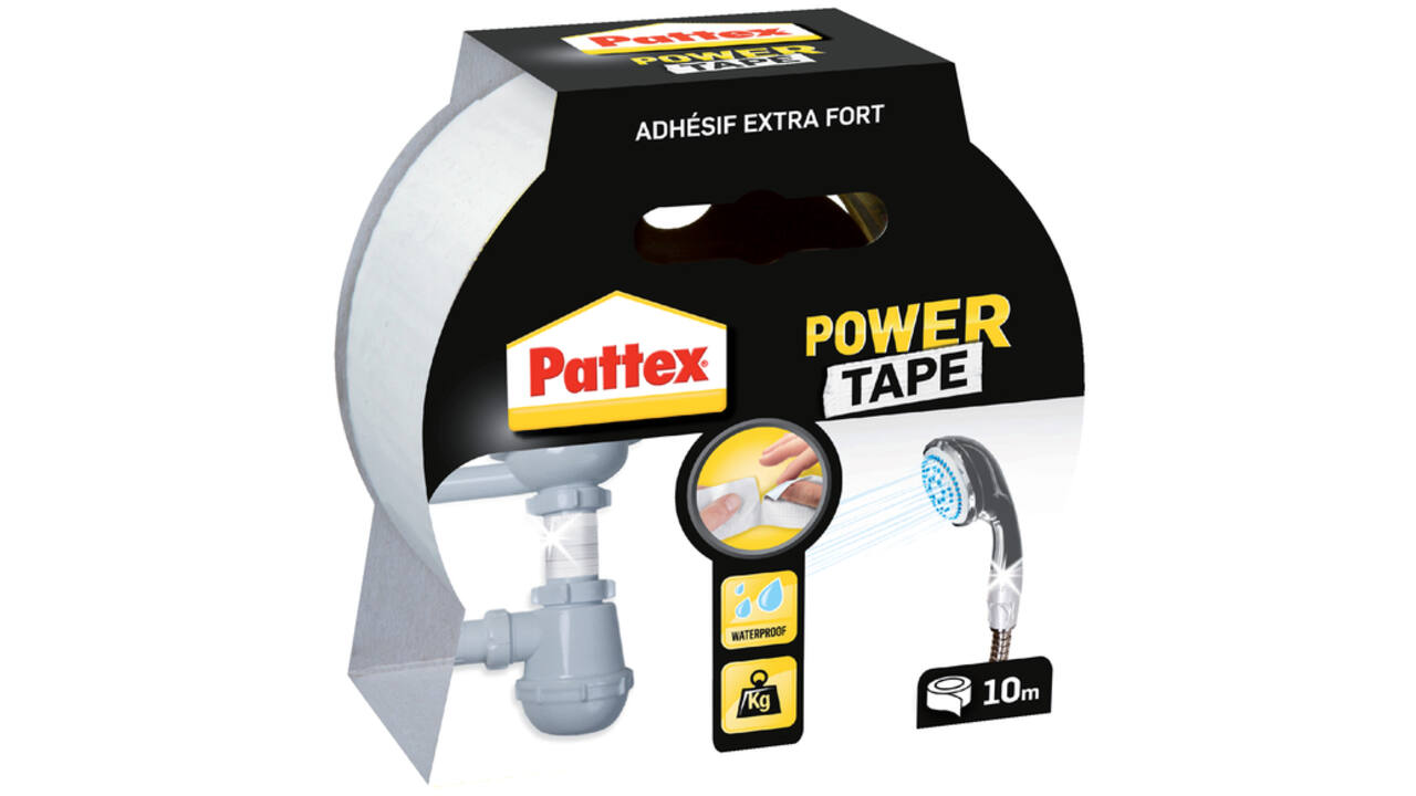Plakband Pattex Power Tape 50mmx10m wit