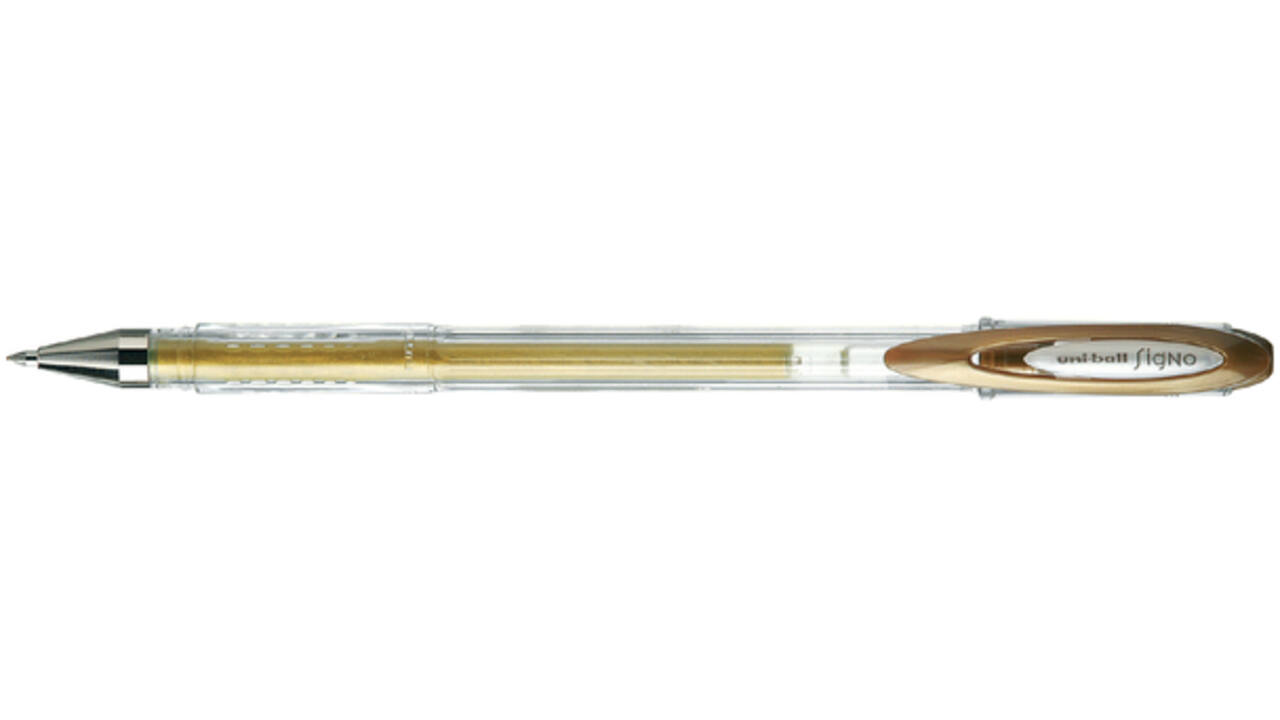 Rollerpen Uni-ball Signo medium metallic goud