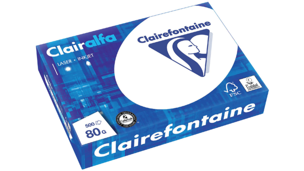 Kopieerpapier Clairefontaine Clairalfa A4 80gr wit 500vel