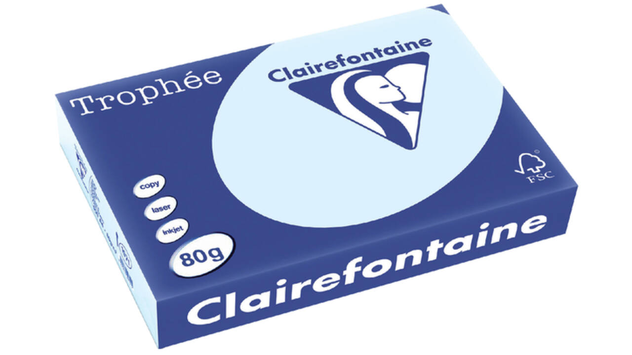 Kopieerpapier Trophee A4 80gr azuurblauw 500vel