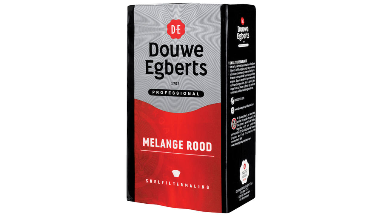 Koffie Douwe Egberts snelfiltermaling Melange Rood 500gr