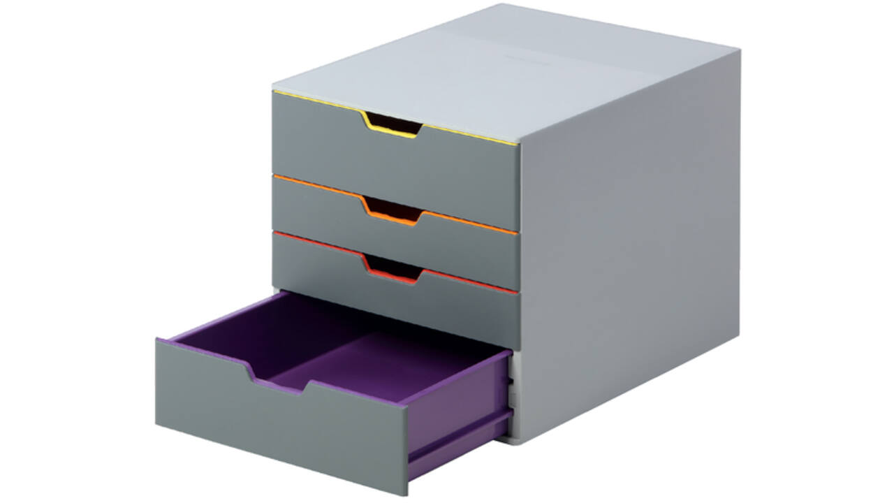 Ladenbox Durable Varicolor 4 laden grijs