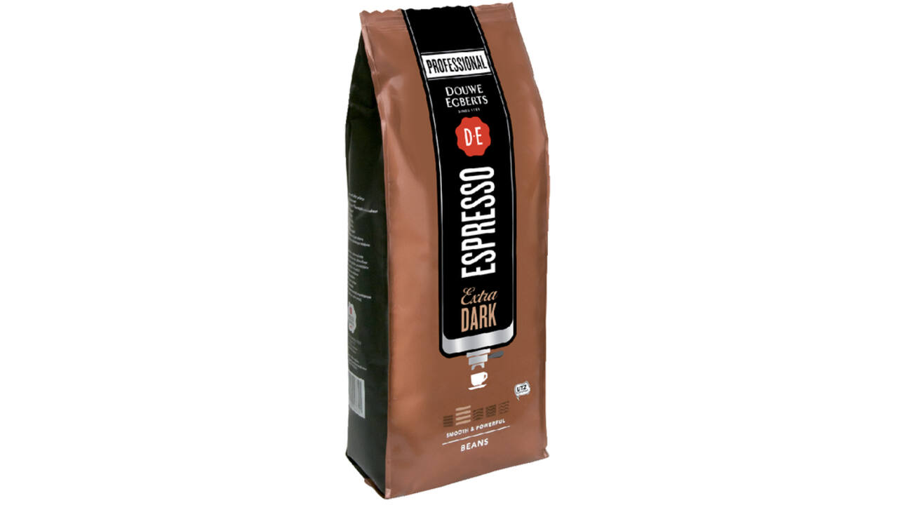 Koffie Douwe Egberts espresso bonen extra dark roast 1kg