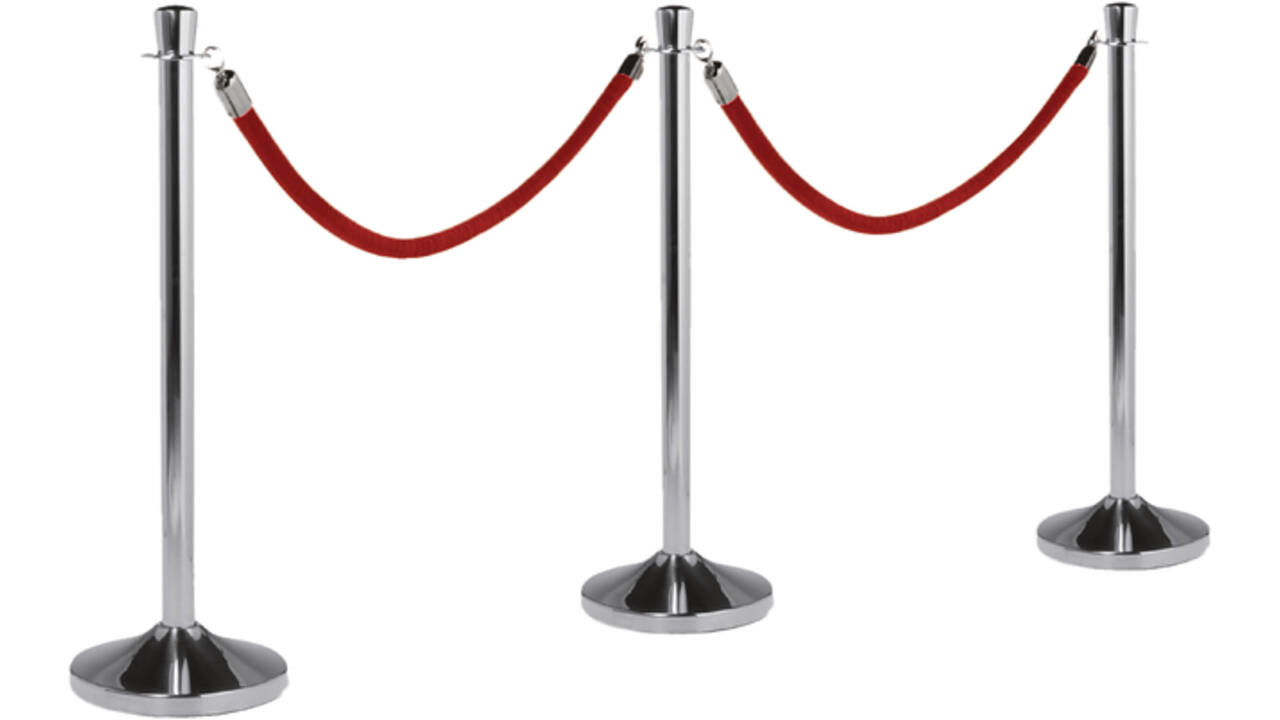 Afzetkoord Securit 150cm zwart met goudkleurige knop