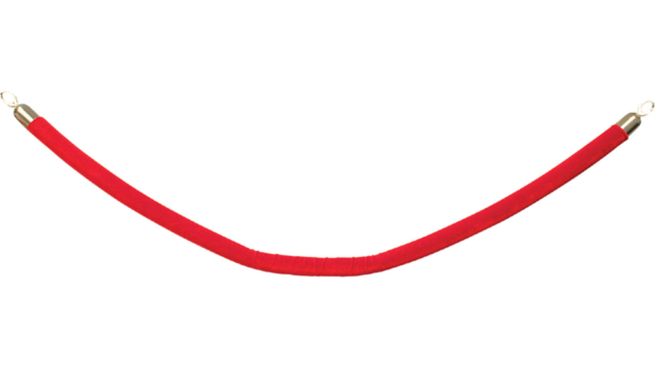 Afzetkoord Securit 150cm rood met goudkleurige knop