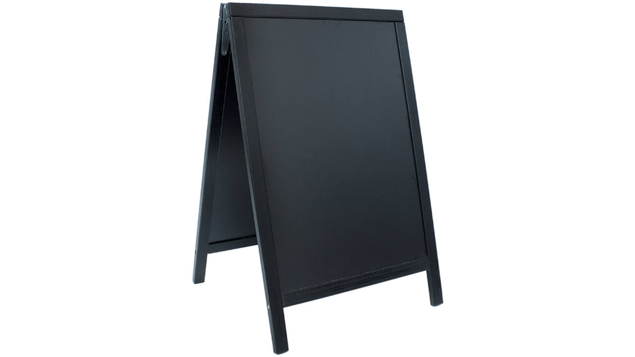Stoepbord Securit 55x85x3cm zwart hout