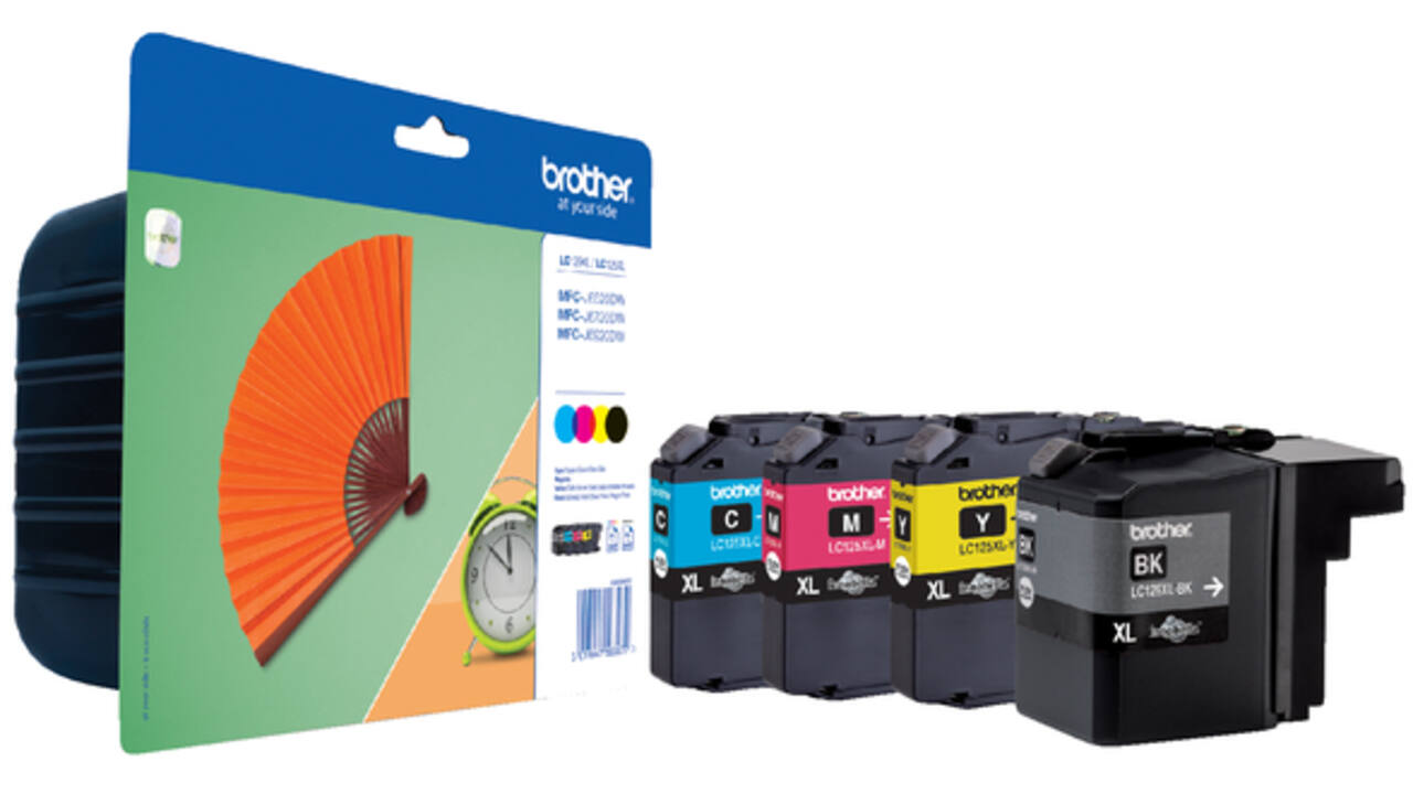 Inktcartridge Brother LC-129XLVALBP zwart + 3 kleuren