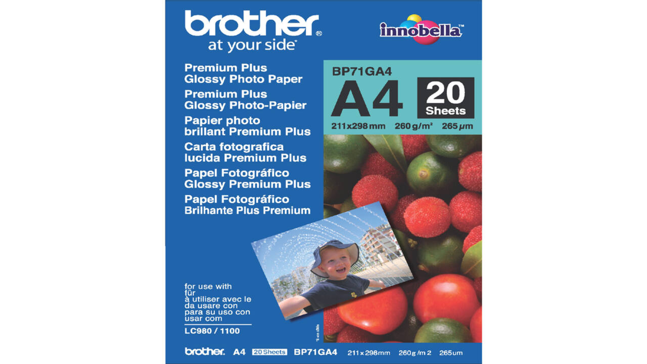 Inkjetpapier Brother Bp-71 A4 glans 260gr 20vel