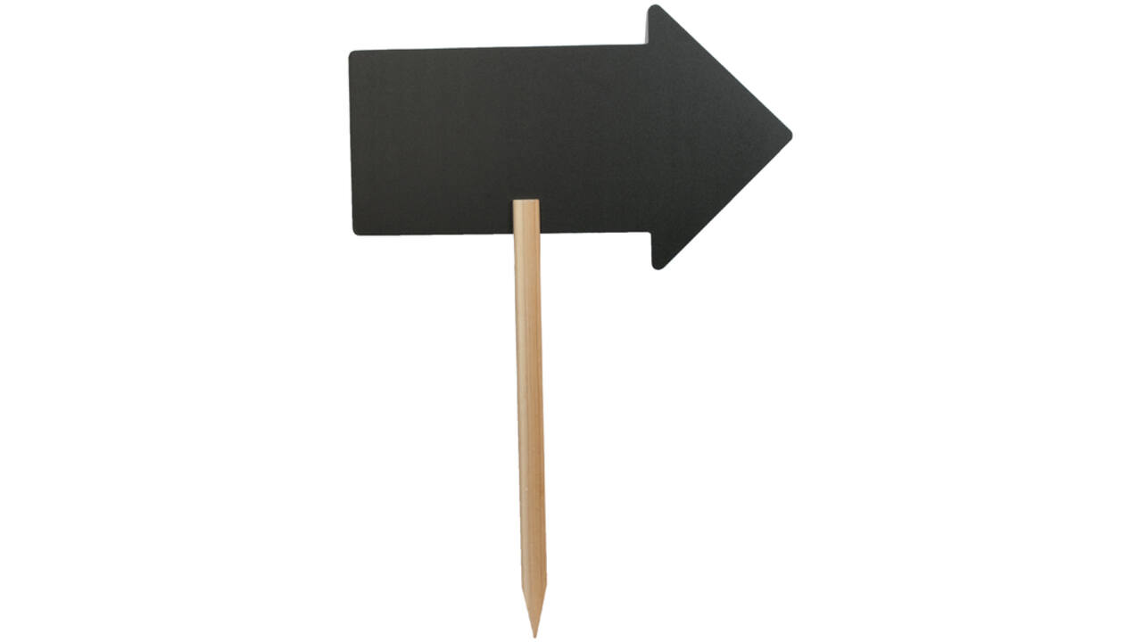 Krijtbord Securit pijl 44x27cm met houten pin