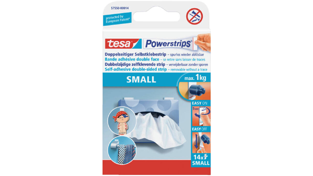 Kleefstrips tesa Powerstrips® SMALL dubbelzijdig 1kg