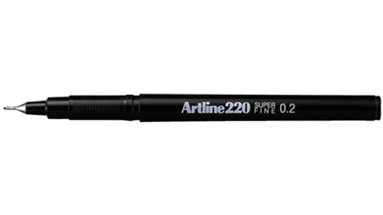 Fineliner Artline 220 rond super fijn blauw