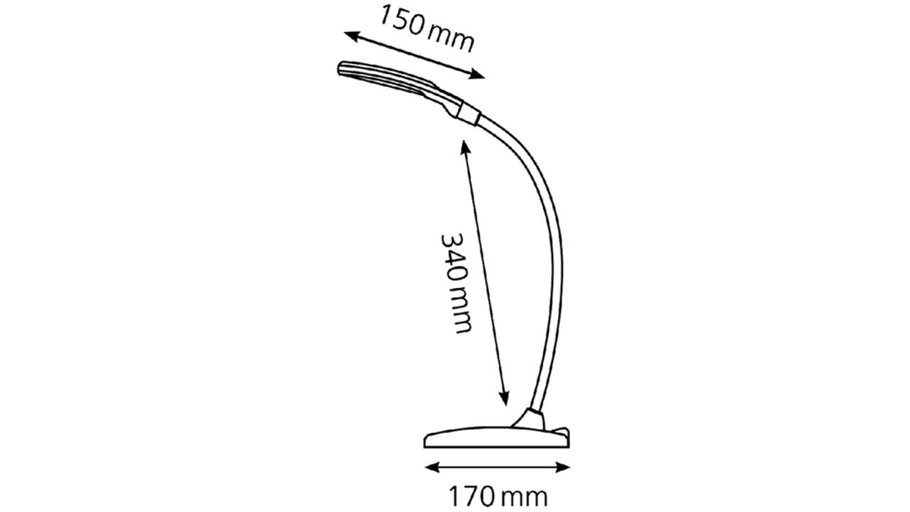 Bureaulamp Hansa ledlamp Twist zwart