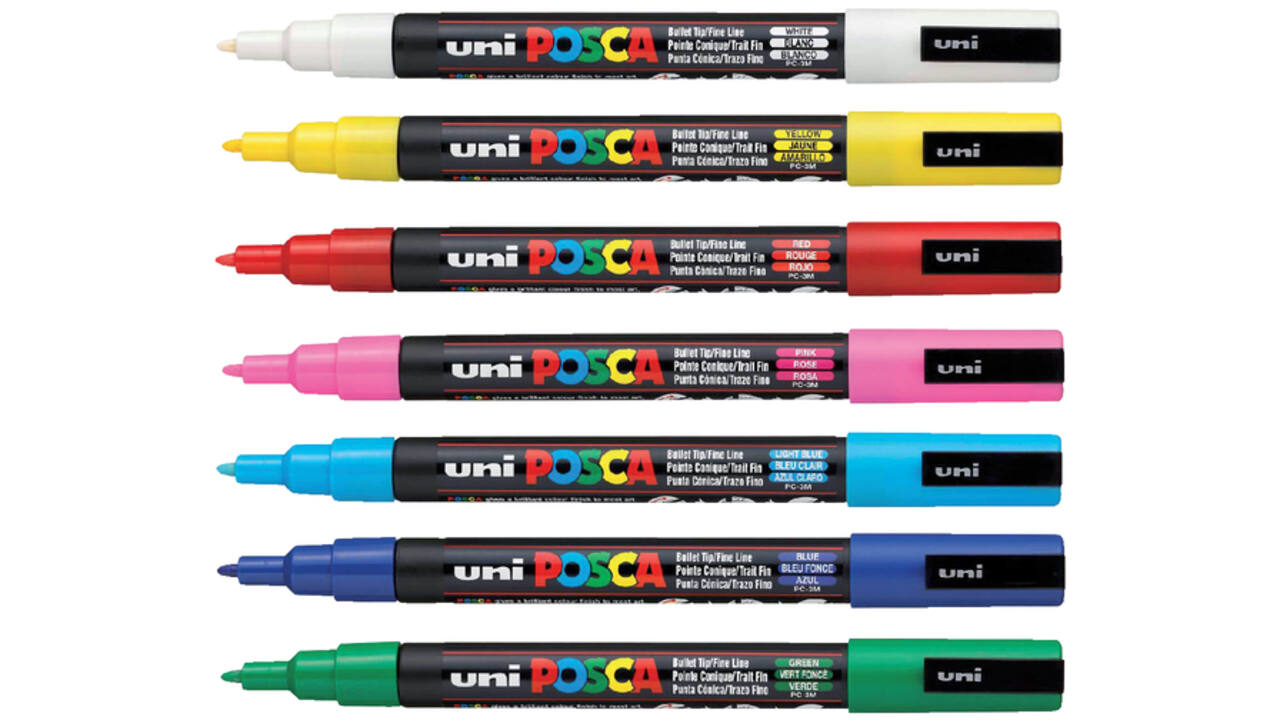 Verfstift Posca PC3M fijn donkergroen