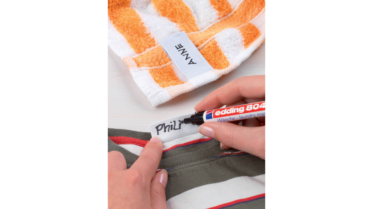 Viltstift edding 8040 wasgoed rond 1mm zwart