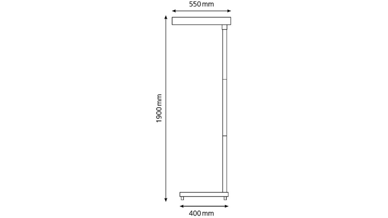 Vloerlamp Hansa led Maxlight aluminium