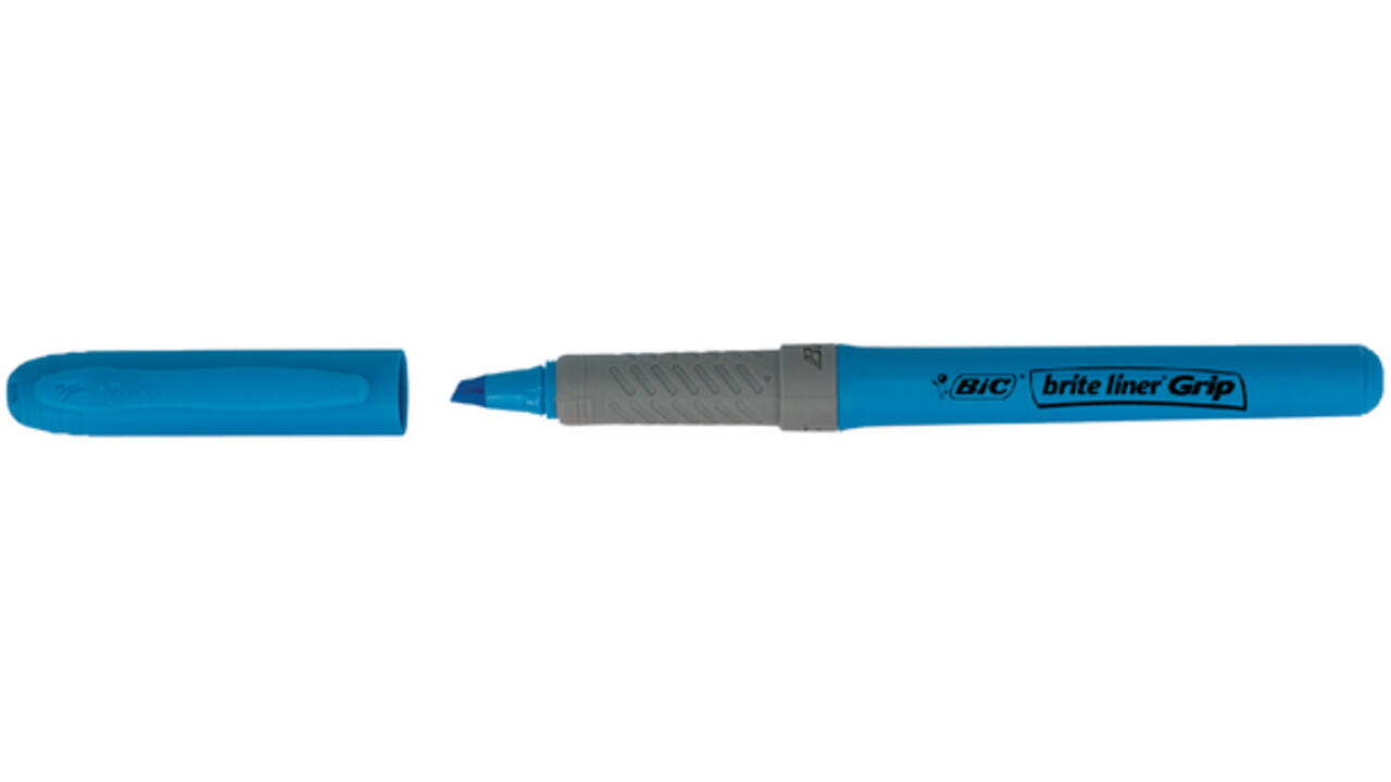 Markeerstift Bic grip assorti etui à 5 stuks
