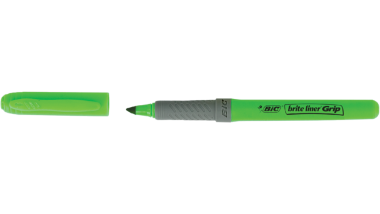 Markeerstift Bic grip assorti etui à 5 stuks