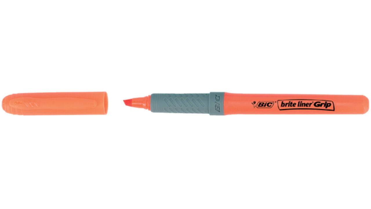 Markeerstift Bic grip assorti etui à 5 stuks