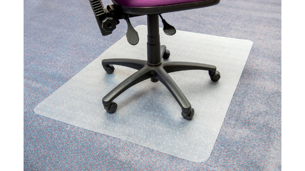 Stoelmat Floortex PVC 120x150cm voor zachte vloeren