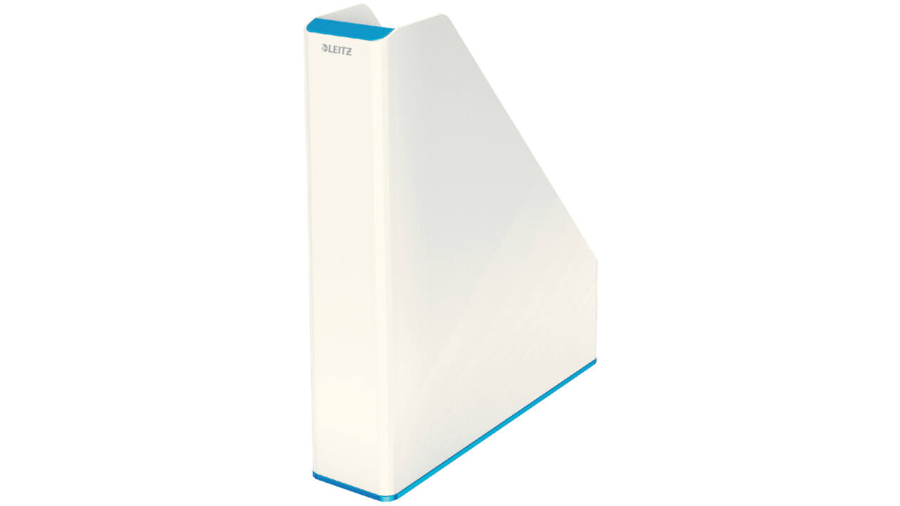 Tijdschriftcassette Leitz WOW wit/blauw
